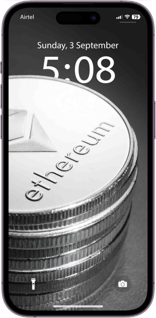Silver Ethereum coins Wallpaper