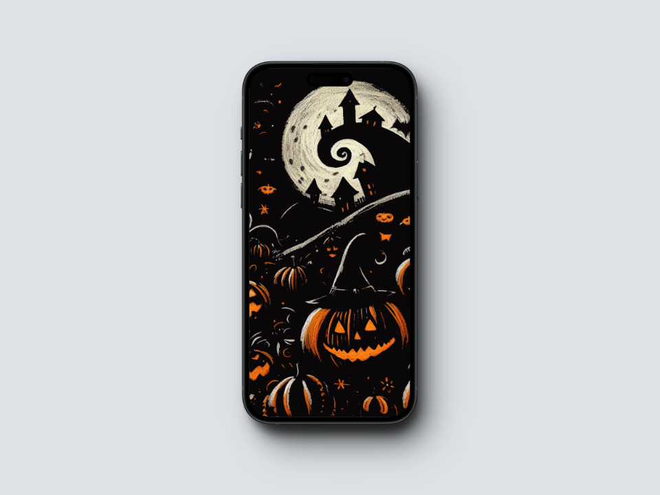 Black and Orange Halloween Wallpaper for iPhone