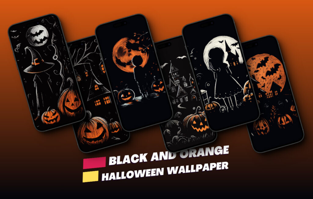 Black and Orange Halloween Wallpapers for iPhone