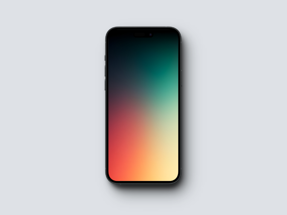 Gradient wallpaper is a combination of green, red and yellow