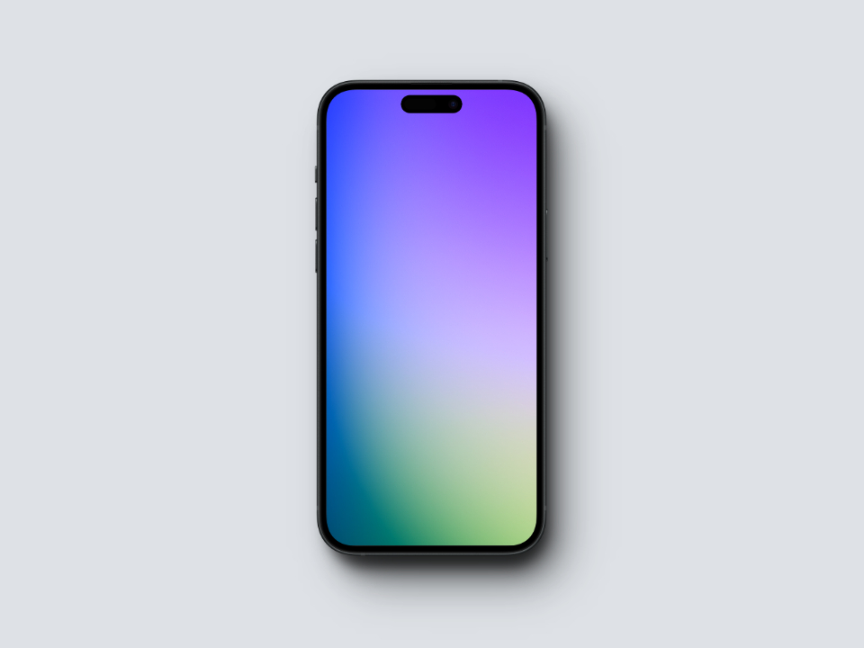 Perfect Harmony: Purple, Blue, and Green Gradient Wallpaper