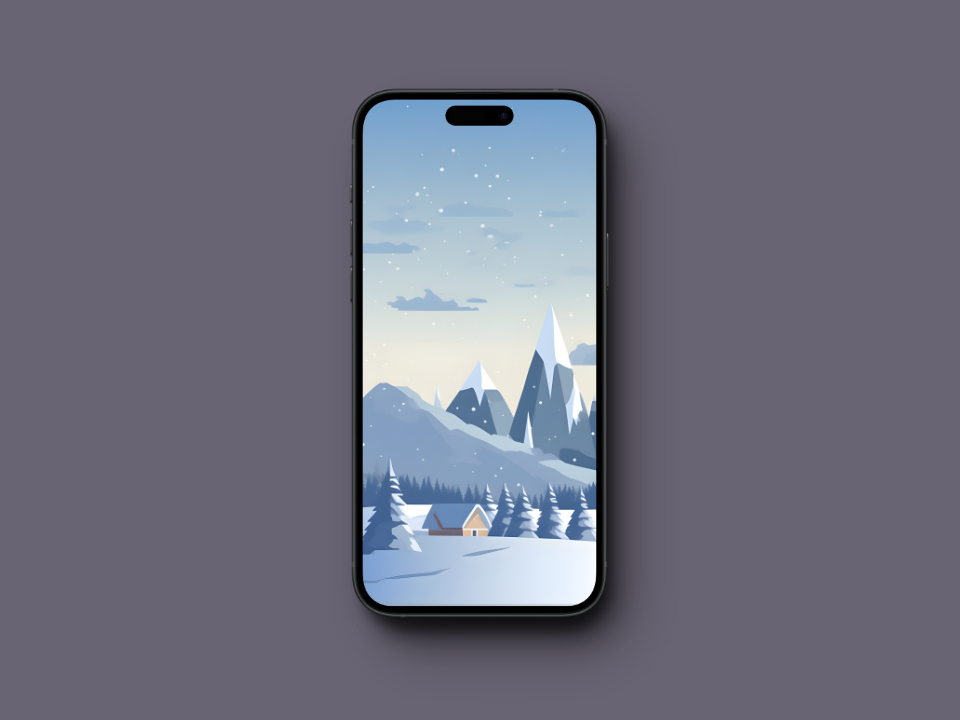 Snowscape minimal wallpaper