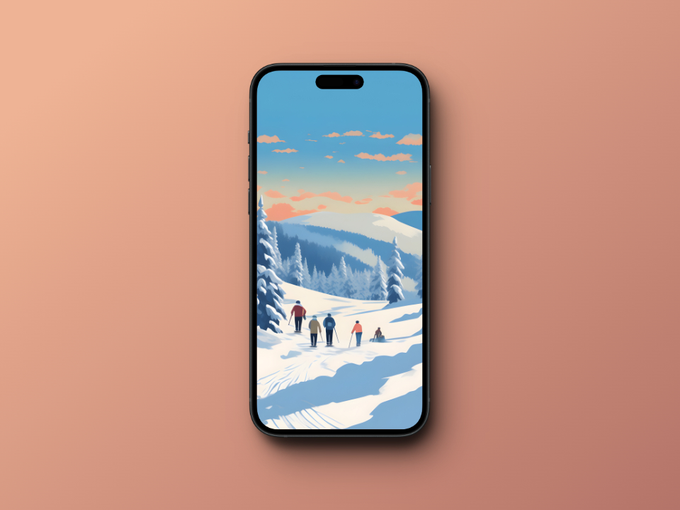Snowscape minimal wallpaper