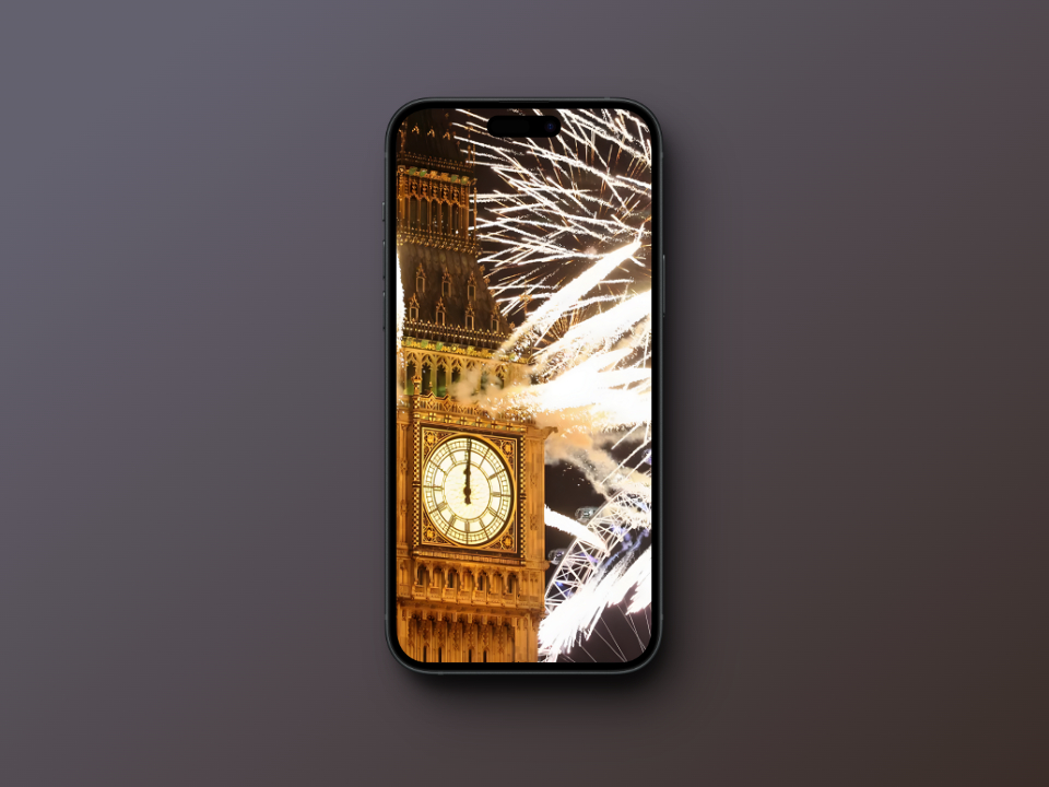 London New Year 2024 fireworks wallpaper