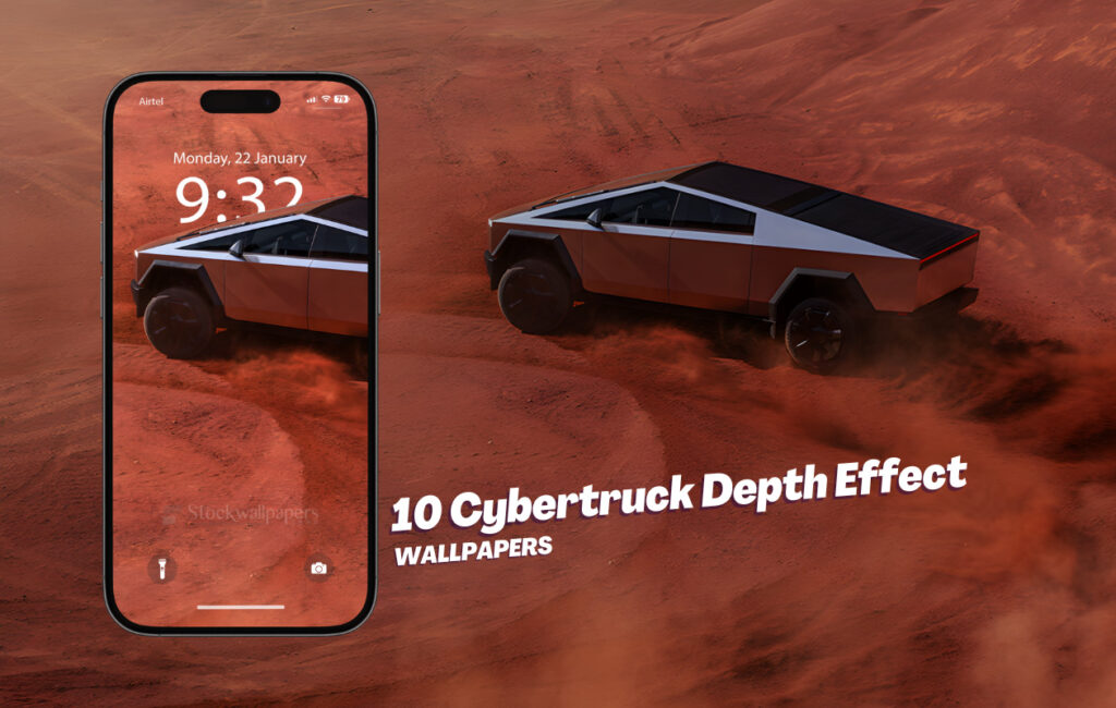 Tesla Cybertruck Depth Effect Wallpapers for iPhone