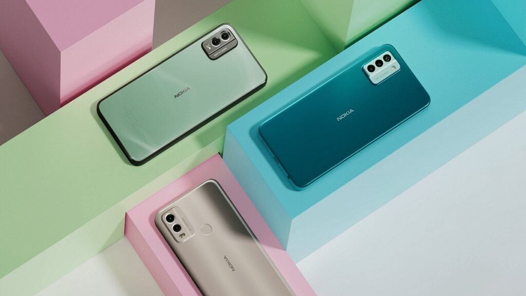 Nokia smartphones in different colors