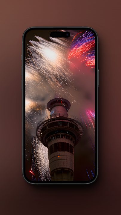 Auckland New Year 2024 fireworks wallpaper