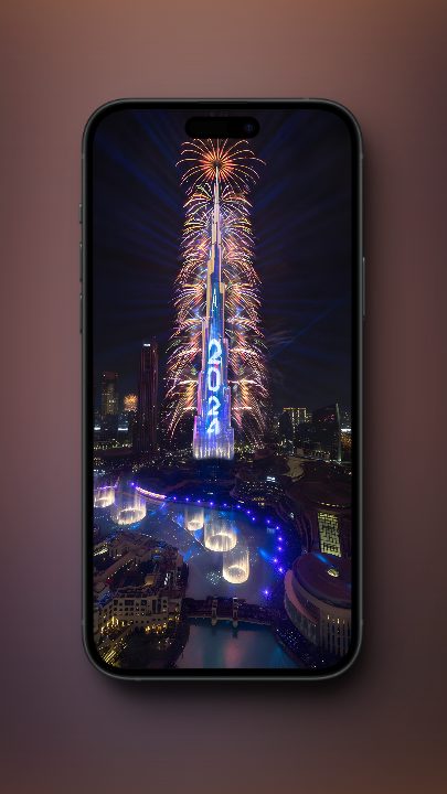 Dubai New Year 2024 fireworks wallpaper