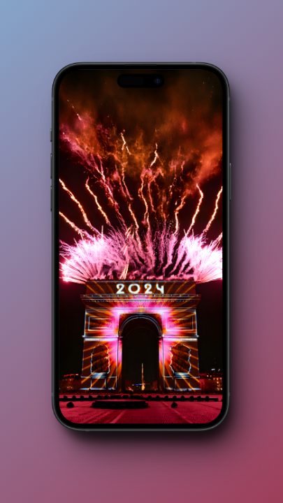 France New Year 2024 fireworks wallpaper