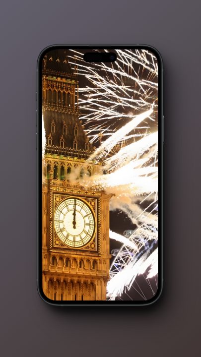 London New Year 2024 fireworks wallpaper