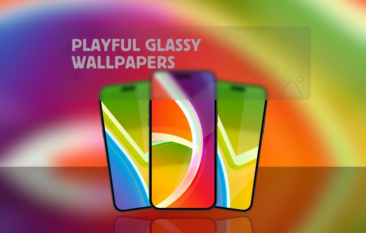 Playful Glassy Wallpapers for iPhone, iPad, Mac