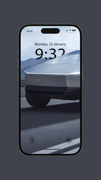 Tesla Cybertruck Depth Effect Wallpaper for iPhone