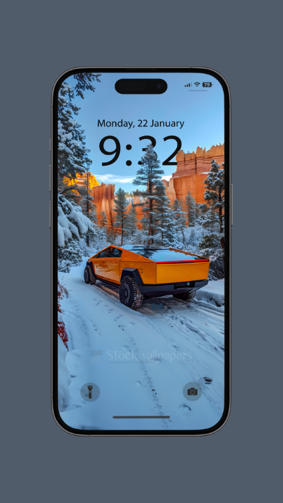 Tesla Cybertruck Depth Effect Wallpaper for iPhone