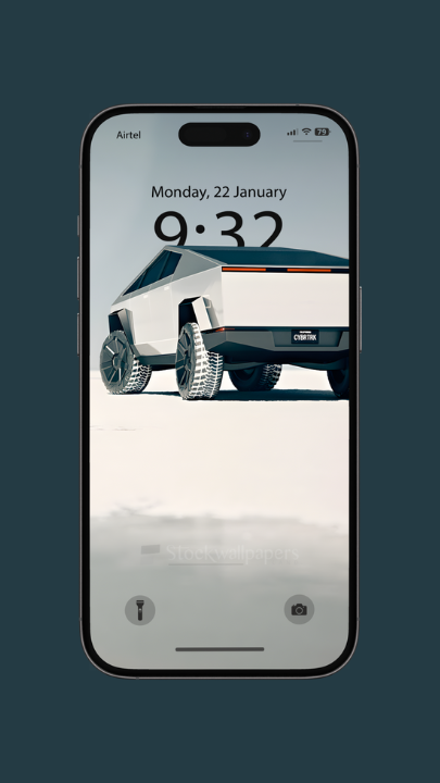 Tesla Cybertruck Depth Effect Wallpaper for iPhone