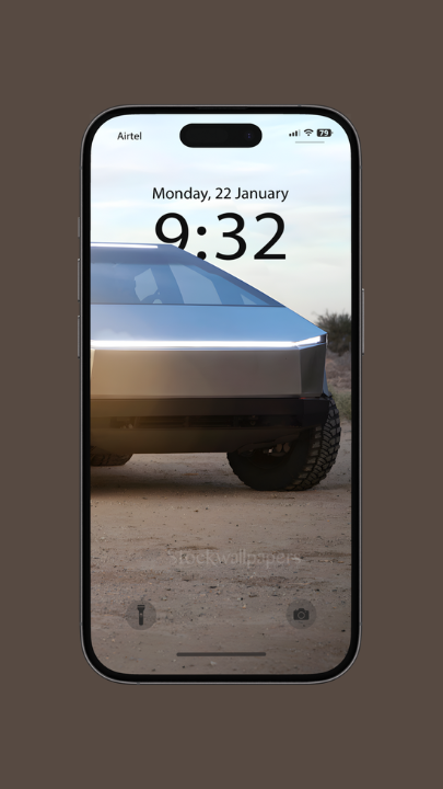 Tesla Cybertruck Depth Effect Wallpaper for iPhone